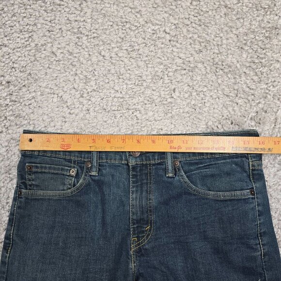 Levis 511 Jeans Men 32x30 (Fits 30x28.5) Blue Slim Straight Stretch Mid Rise Den - Picture 9 of 13